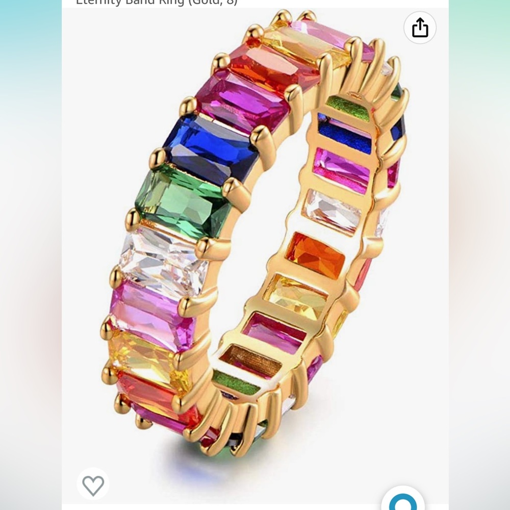 rainbow ring size 7.5